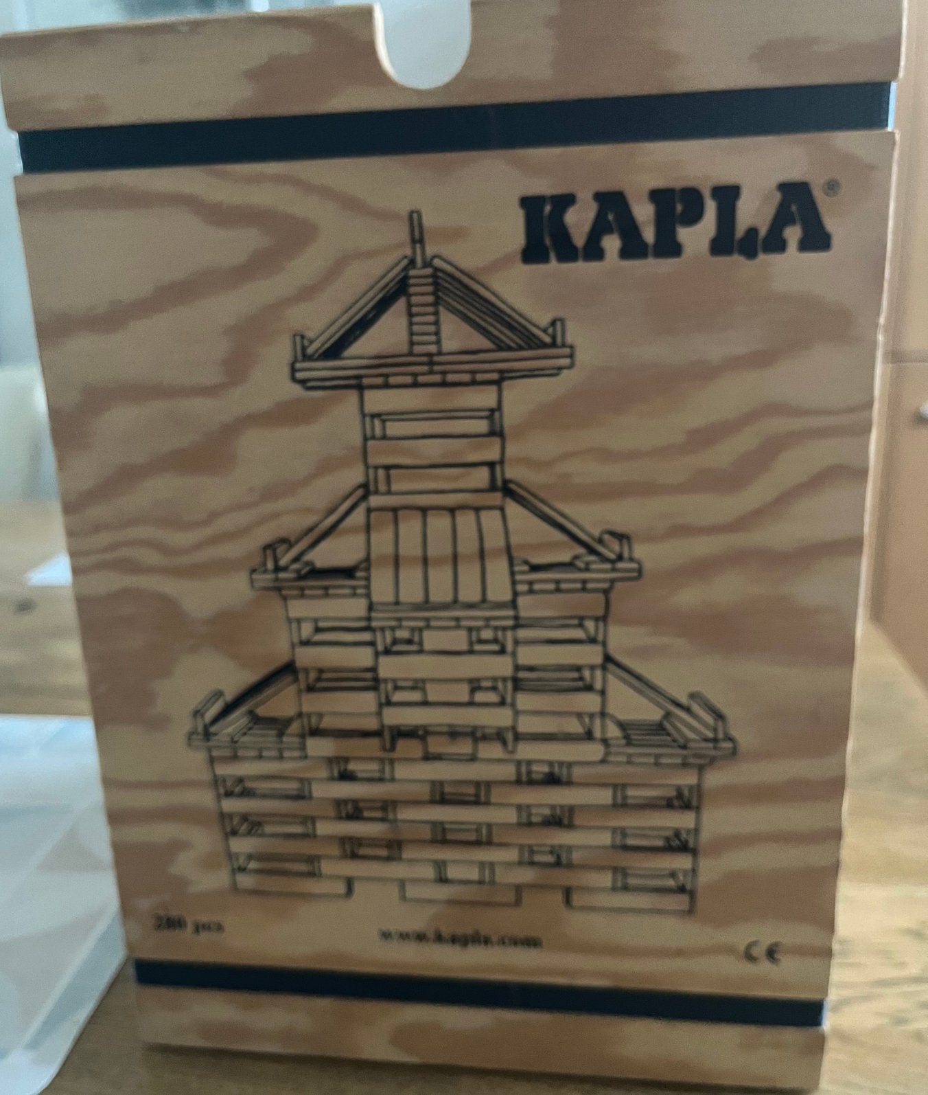Kapla houten kist met bouwlatjes, Ophalen of Verzenden, Minder dan 500 stukjes, Zo goed als nieuw, Overige typen