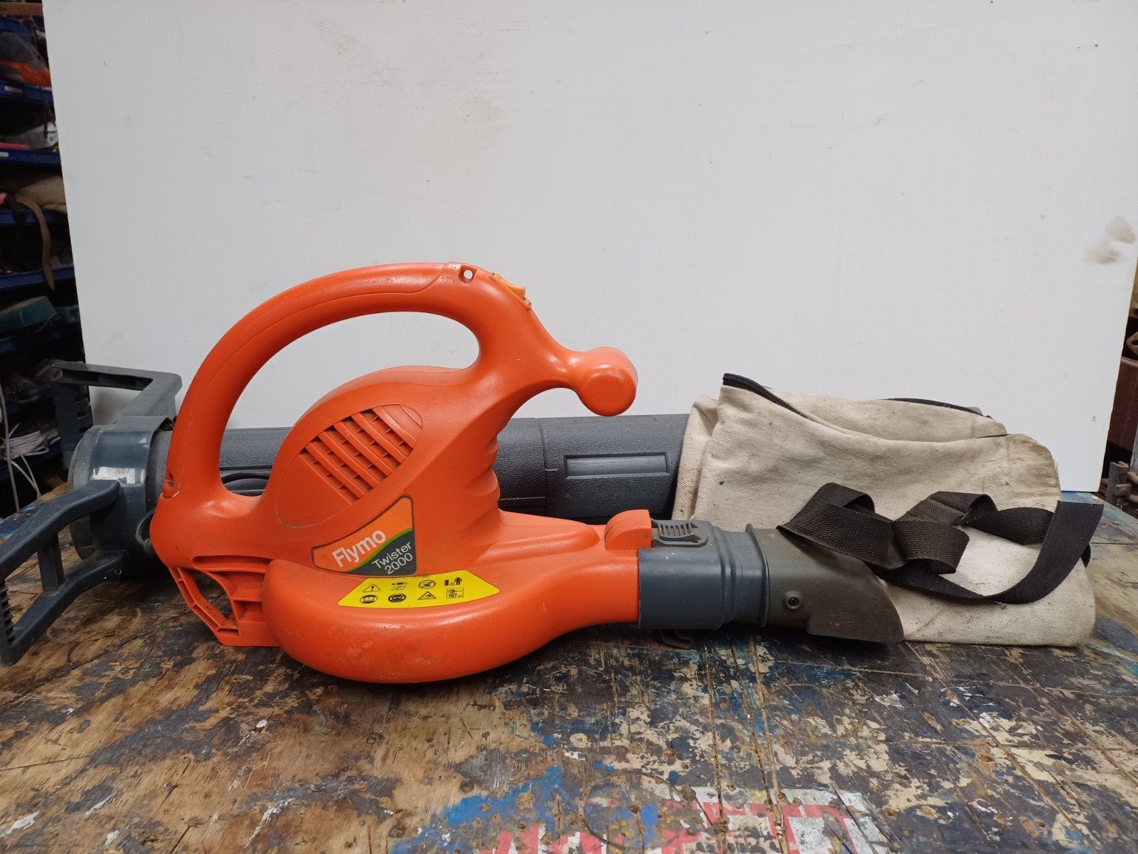 flymo husqvarna 2000 bladzuiger en bladblazer, Ophalen, Gebruikt, Met opvangzak, Handgedragen