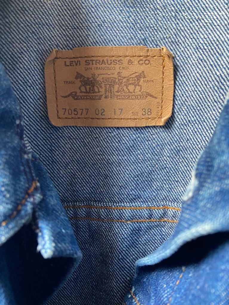 Levi's Trucker Jacket 1982 • Maat 38 • style 70577, Kleding | Heren, Spijkerbroeken en Jeans, Blauw, Overige jeansmaten, Ophalen of Verzenden