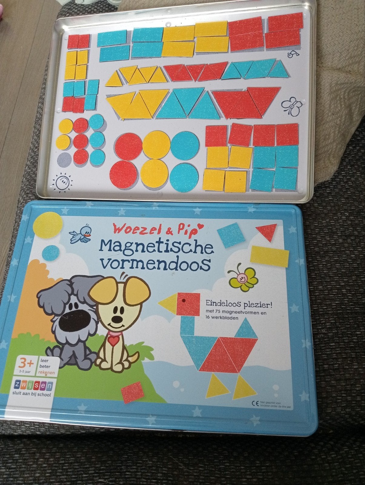 magnetische vormen doos van Woezel en Pip 3-5 jaar, Ophalen, Gebruikt, Rekenen