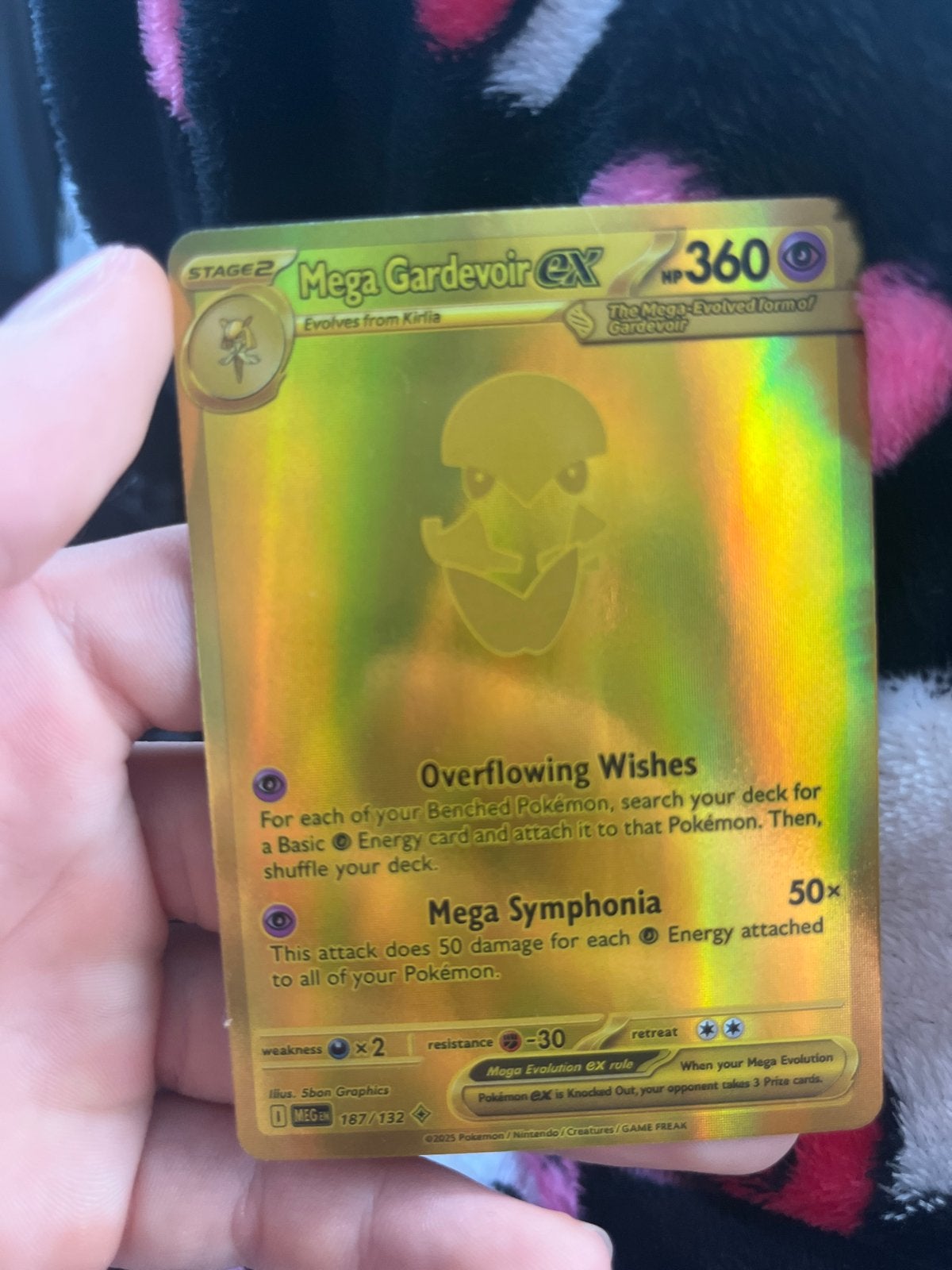 Golden Mega Gardevoir EX Pokémon kaart - Perfecte staat, Ophalen of Verzenden, Zo goed als nieuw, Losse kaart, Foil