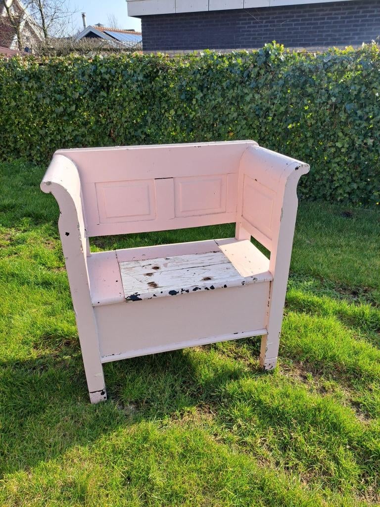 Houten bank, Antiek en Kunst, Antiek | Meubels | Stoelen en Banken, Ophalen