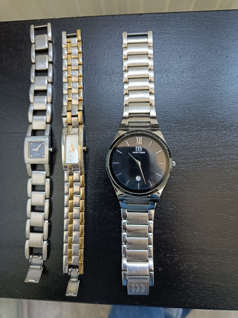 Danish Design herenhorloge, 2 Espirit en Seiko dameshorloge, Sieraden, Tassen en Uiterlijk, Gebruikt, Staal, Polshorloge, Ophalen of Verzenden