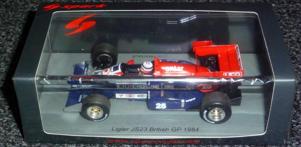 1984 - Ligier JS23 - Francois Hesnault - British GP, Hobby en Vrije tijd, Modelauto's | 1:43, Ophalen of Verzenden, Nieuw, Auto