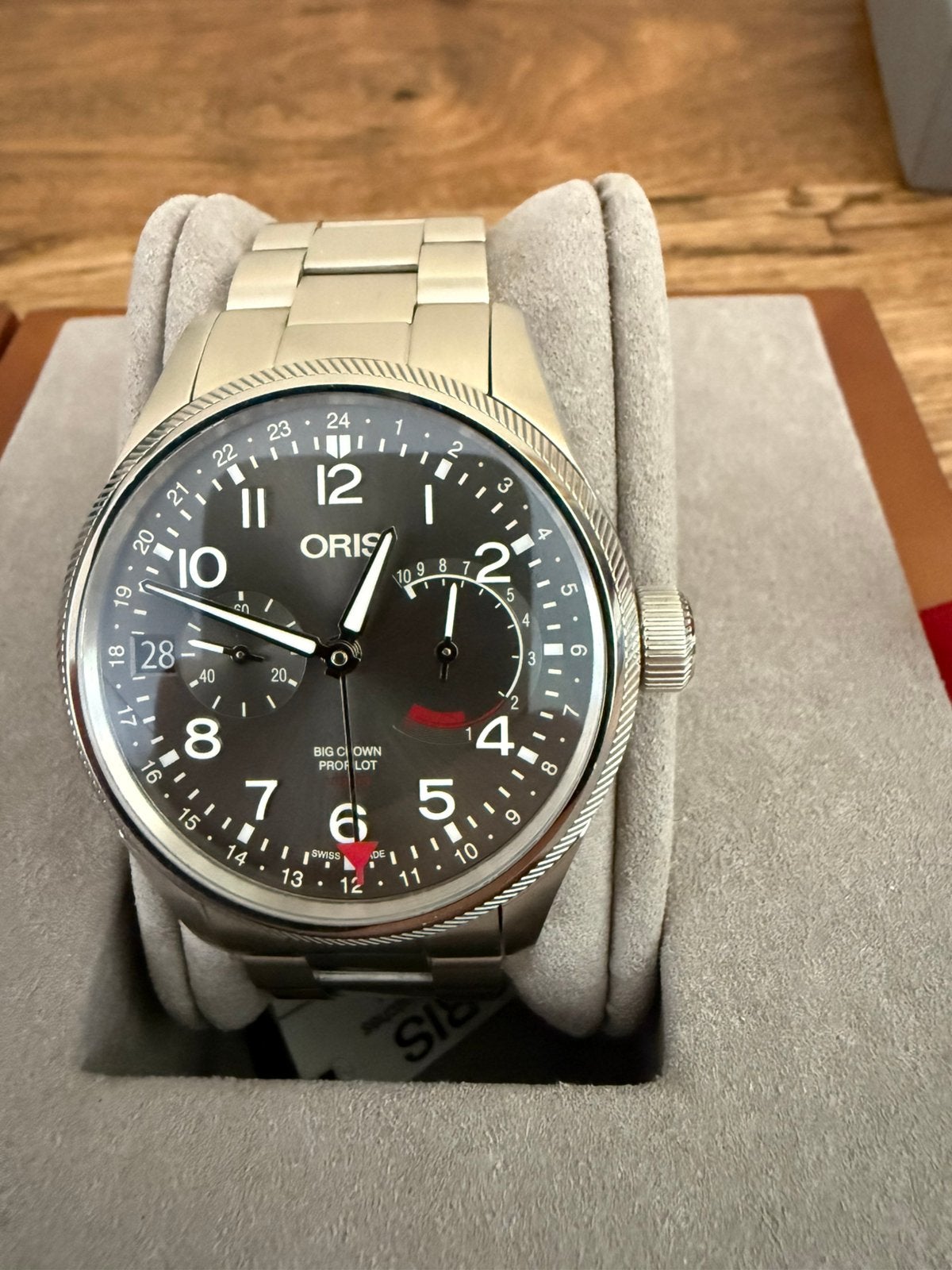 Oris Big Crown Pro Pilot Calibre 114, Ophalen of Verzenden, Zo goed als nieuw, Staal, Overige merken