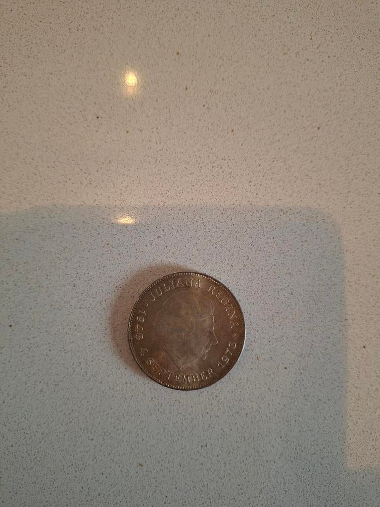 10 Gulden Zilveren Munt Juliana 1973, Koningin Juliana, Zilver, Ophalen of Verzenden, Losse munt