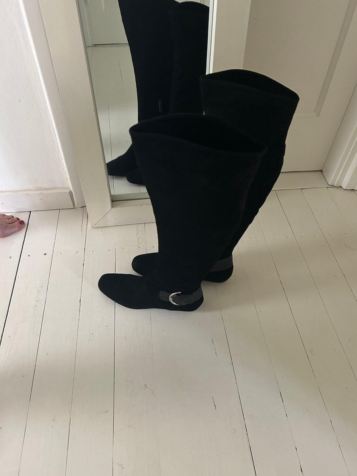 The Seller laarzen zgan, Ophalen, Zo goed als nieuw, Zwart, Hoge laarzen