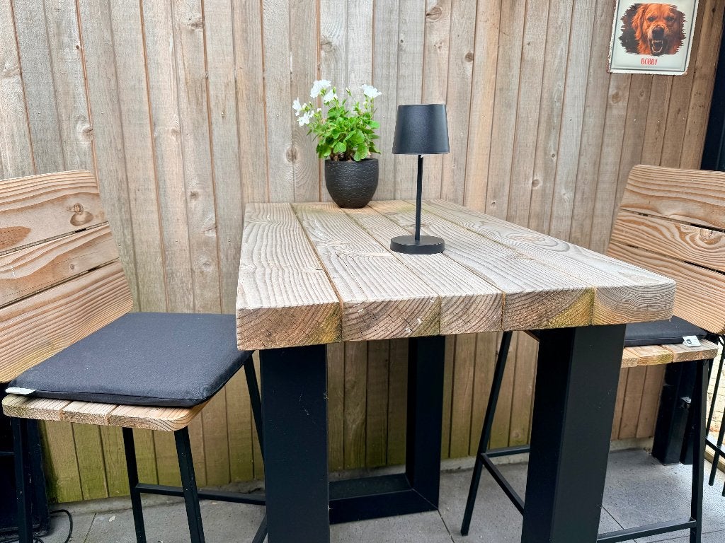 Exclusieve maatwerk Douglas barset – als nieuw, Tuin en Terras, Tuinsets en Loungesets, Hardhout, Zo goed als nieuw, Tuinset, Eettafel
