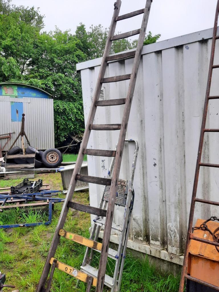 houten ladder schilders ladder trap, Doe-het-zelf en Verbouw, Ladders en Trappen, Gebruikt, Ladder, Schilders, Ophalen of Verzenden