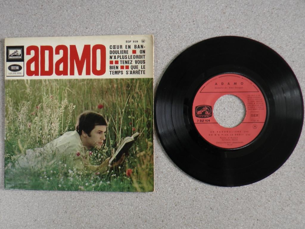 Adamo Coeur en Bandouliere VINYL SINGLE EP, Cd's en Dvd's, Gebruikt, 7 inch, Single, Pop