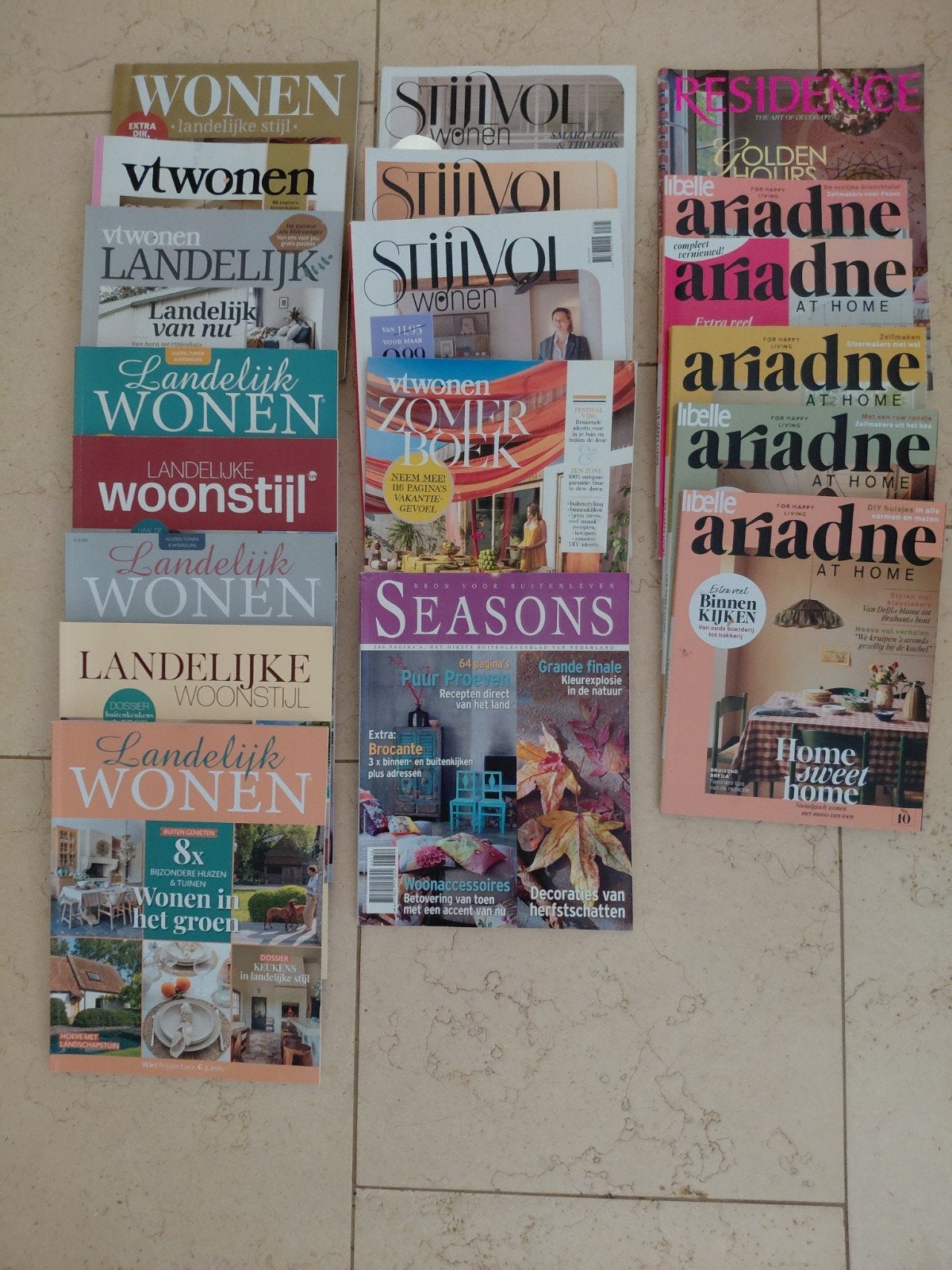 19 diverse woonbladen in nieuwstaat! zie omschrijving, Ophalen of Verzenden, Zo goed als nieuw, Overige typen