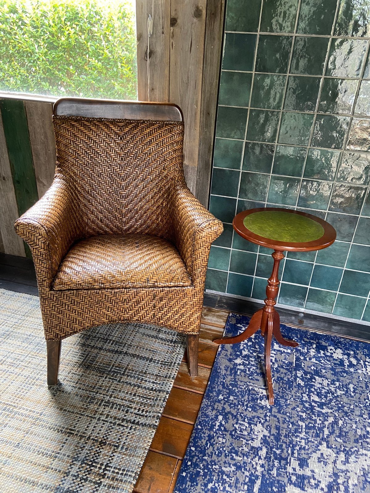 Bijzettafeltjes met groene inleg, Antiek en Kunst, Ophalen