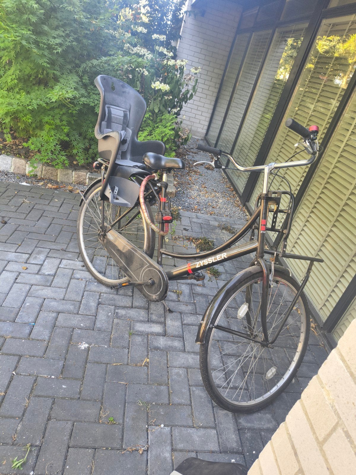 Zyssler fiets met kinderzitje, Terugtraprem, Ophalen, Overige merken, 53 tot 56 cm