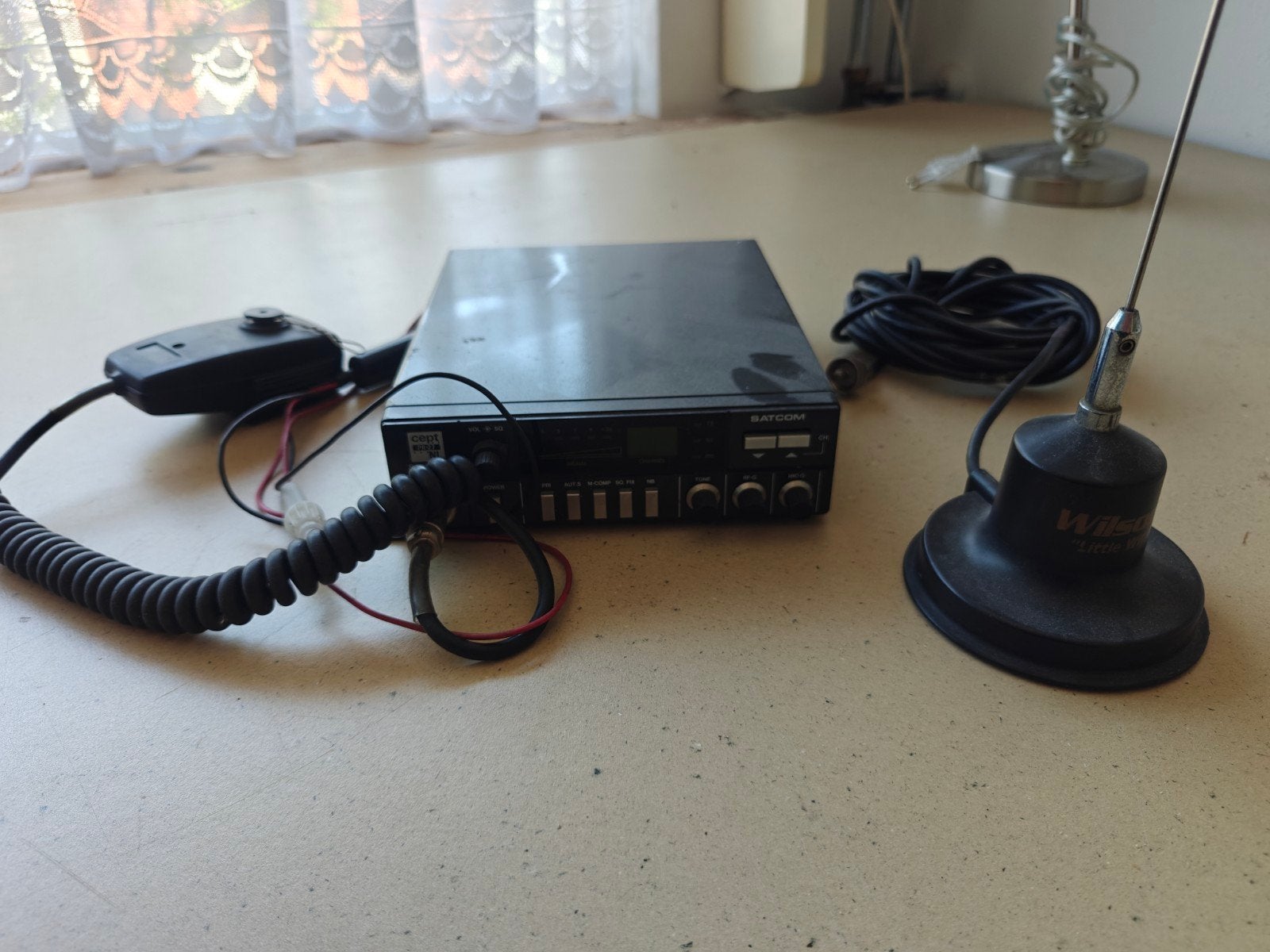 Satcom Scan40F FM CB Transceiver met Antenne bakkie, Ophalen of Verzenden, Gebruikt, Zender en Ontvanger