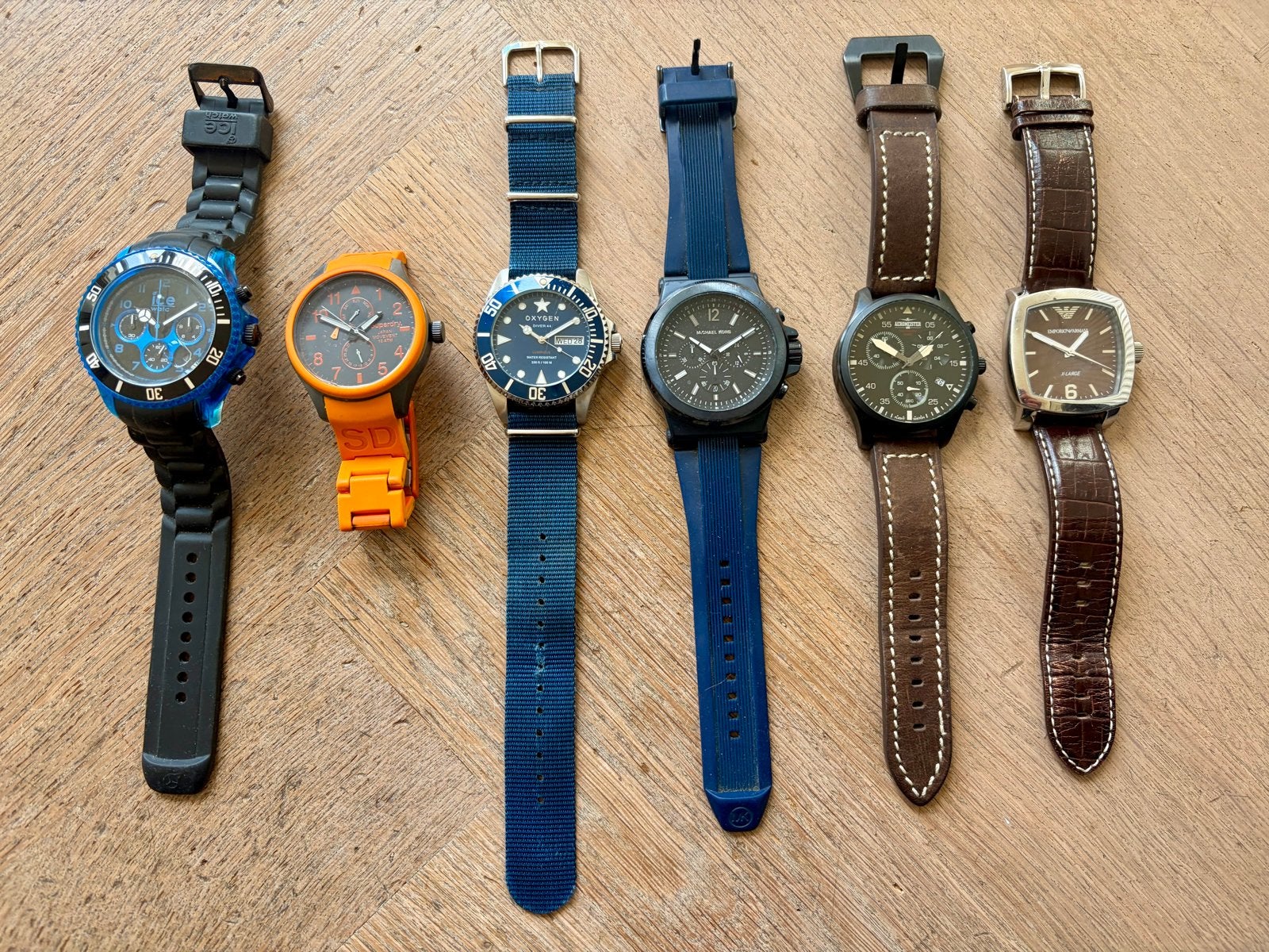 Diverse horloges: Icewatch, Superdry, Oxygen, MK, Aeromeiste, Sieraden, Tassen en Uiterlijk, Ophalen of Verzenden, Gebruikt, Polshorloge