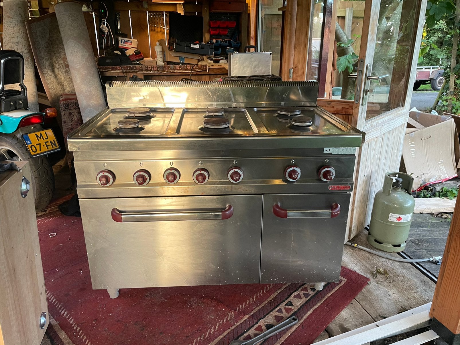 Bertos horeca gasfornuis 6 pits, Gebruikt, Minder dan 85 cm, 60 cm of meer, Ophalen of Verzenden