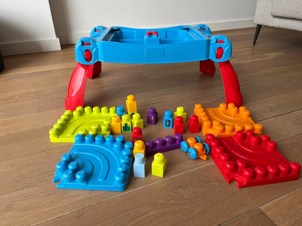 Mega Bloks Bouwtafel met blokken - Zo goed als nieuw, Ophalen of Verzenden, Zo goed als nieuw, Megabloks