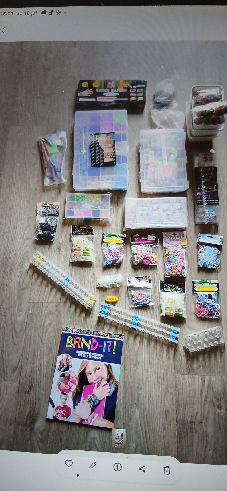 Grote Loom Bands Set met Accessoires en Boek, Ophalen, Gebruikt, Overige typen