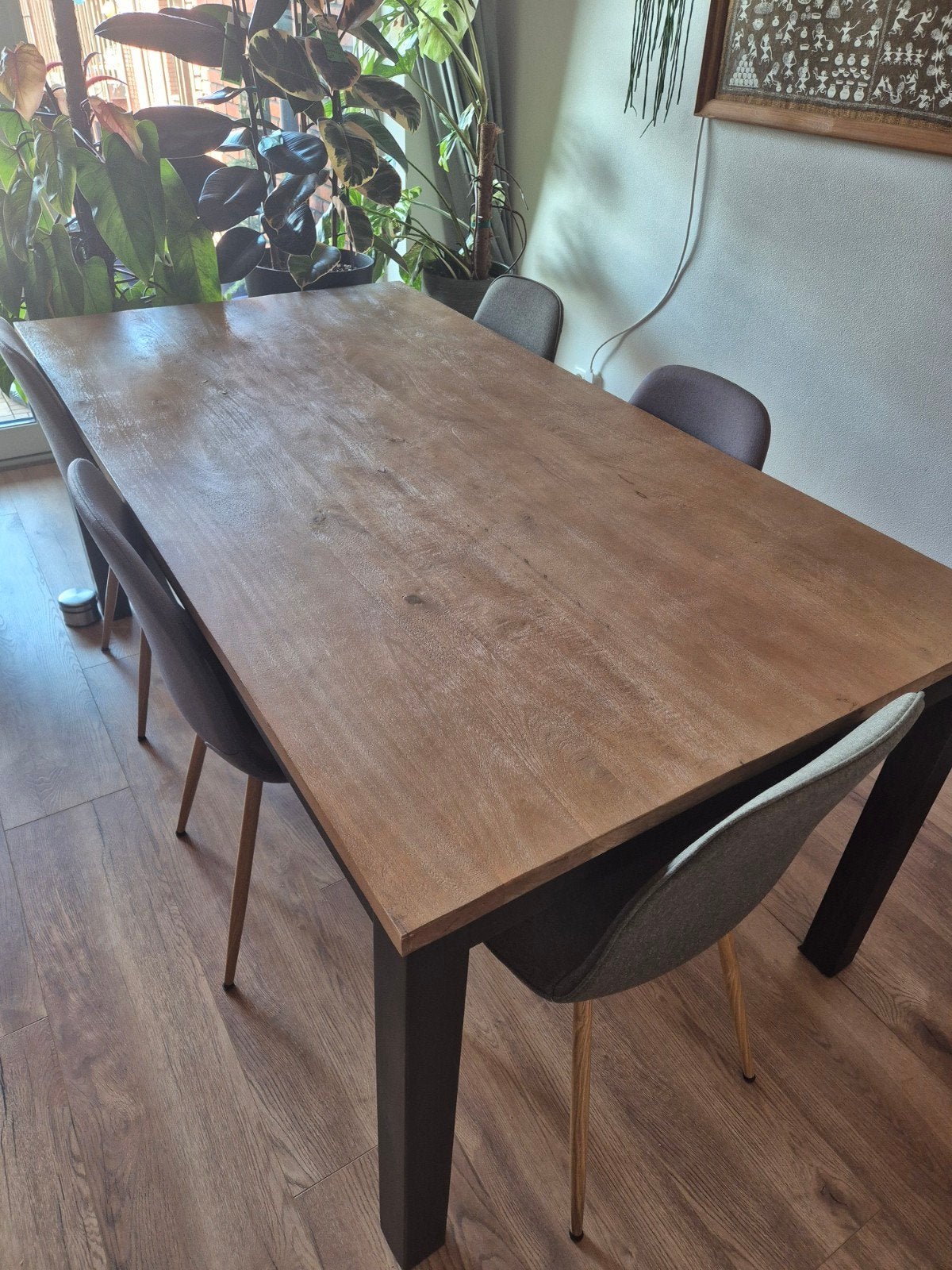 Eettafel  mangohout 180x95cm, Huis en Inrichting, Tafels | Eettafels, Ophalen, Gebruikt, 50 tot 100 cm, 150 tot 200 cm