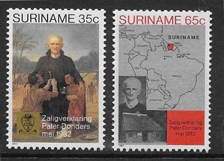 Suriname 1982  Pater Donders   985/86  (Pfr), Postzegels en Munten, Ophalen of Verzenden, Postfris