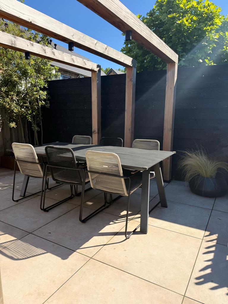 Tuintafel en 6 tuinstoelen Yoi (by borek) Wasabi, Tuin en Terras, Tuinsets en Loungesets, Gebruikt, Tuinset, Overige materialen