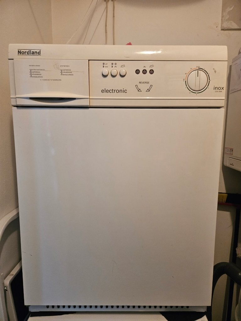 Nordland Condensdroger, Ophalen, 6 tot 8 kg, Gebruikt, Anti-kreukfase
