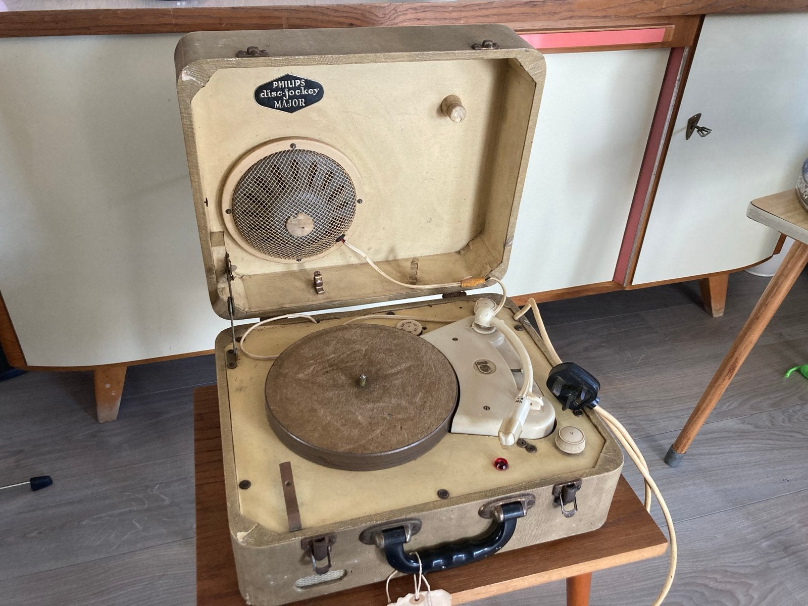 Vintage Philips Disc-Jockey Major Platenspeler, Ophalen of Verzenden, Gebruikt, Platenspeler, Philips