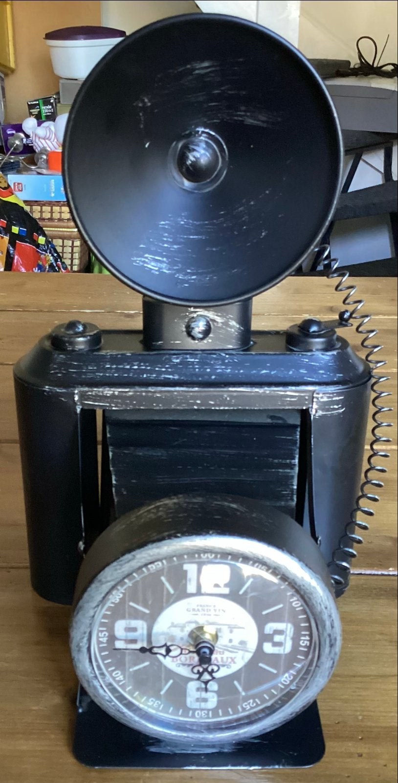 TAFELKLOK VINTAGE CAMERA, Ophalen of Verzenden