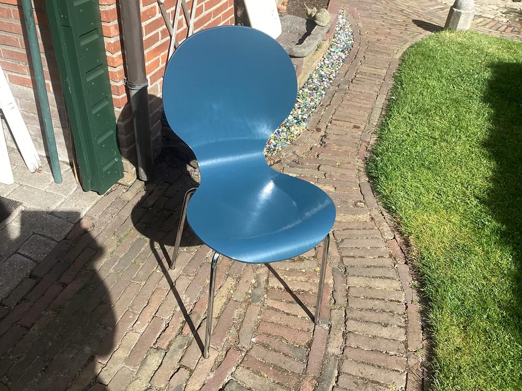 Vlinderstoel. blauw, Ophalen, Zo goed als nieuw, Blauw, Eén