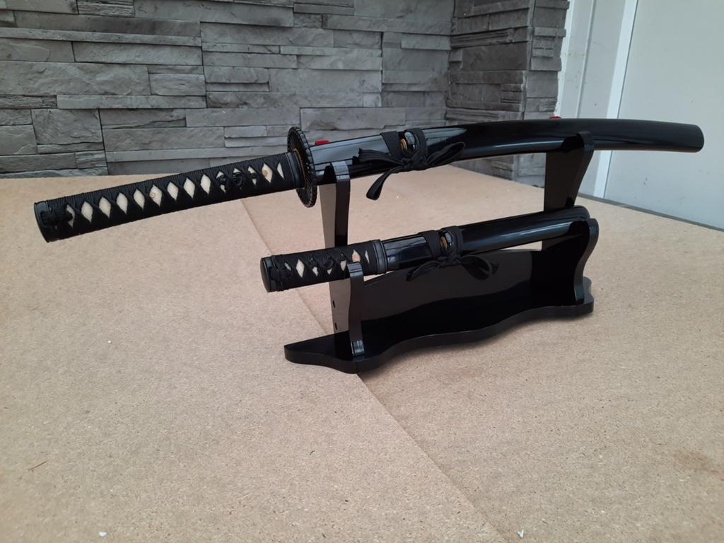 Damast staal samurai zwaarden set, mes, dolk, zwaard, Verzamelen, Militaria | Algemeen, Ophalen of Verzenden, Overige soorten