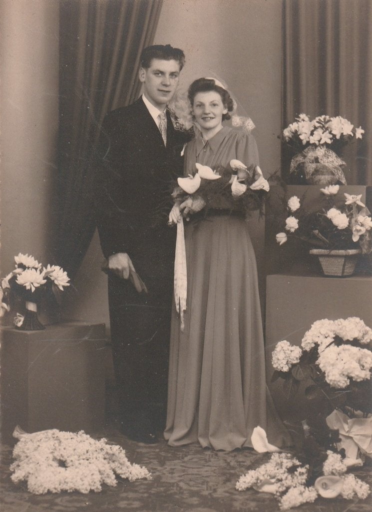 fotokaart -  11 op 15   cm-  koppel, Verzenden, Voor 1940, Zo goed als nieuw