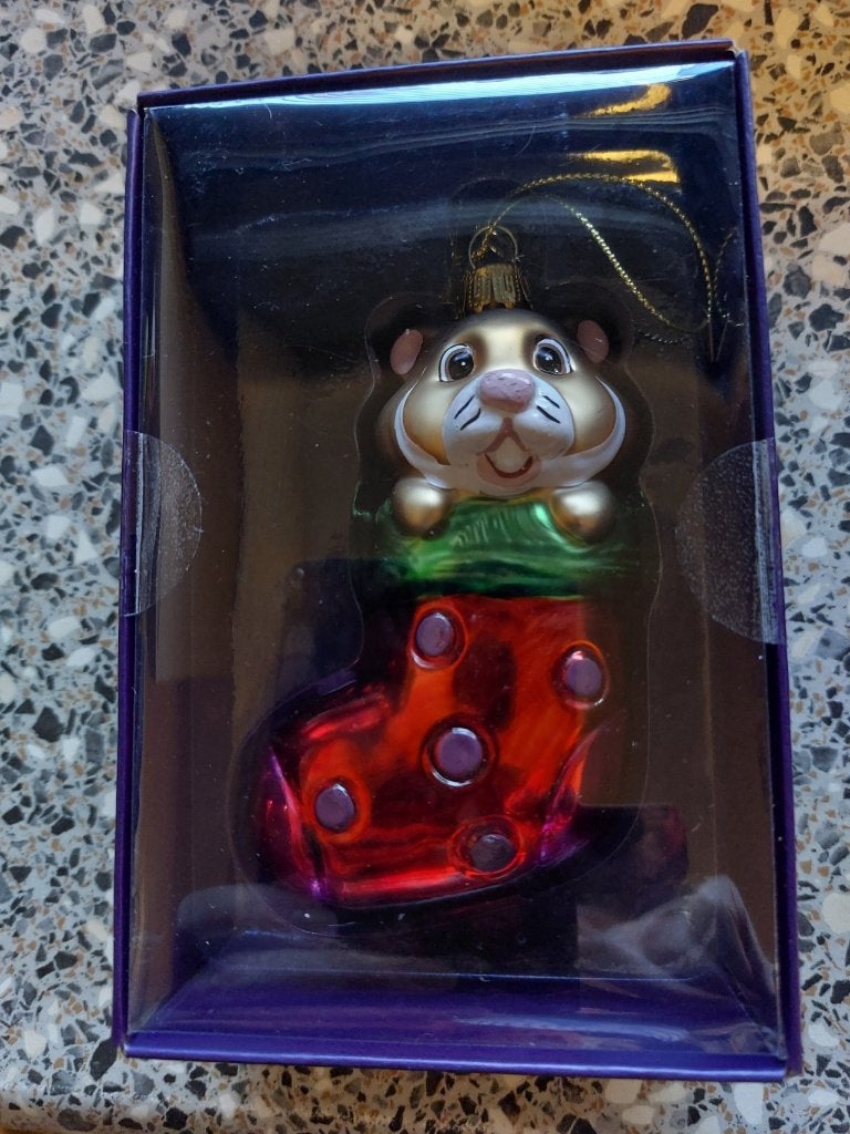 Kerstbal Albert Heijn Hamster in Sok Kerst Kerstboomhanger, Ophalen of Verzenden, Nieuw