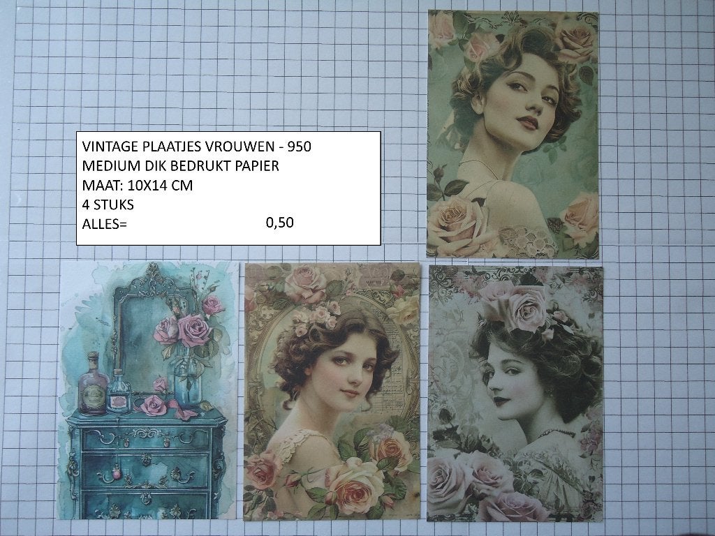 ❤️❤️vintage plaatjes vrouw 950 ( alleen verzenden, Ophalen, Nieuw, Man of Vrouw, Knipvel