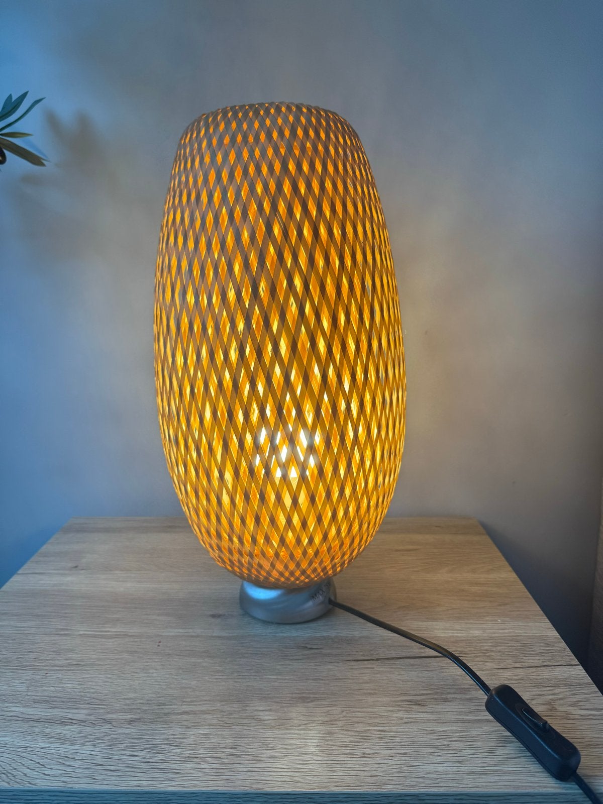 IKEA Knixhult bamboe tafellamp, Gebruikt, IKEA, Hout, Ophalen