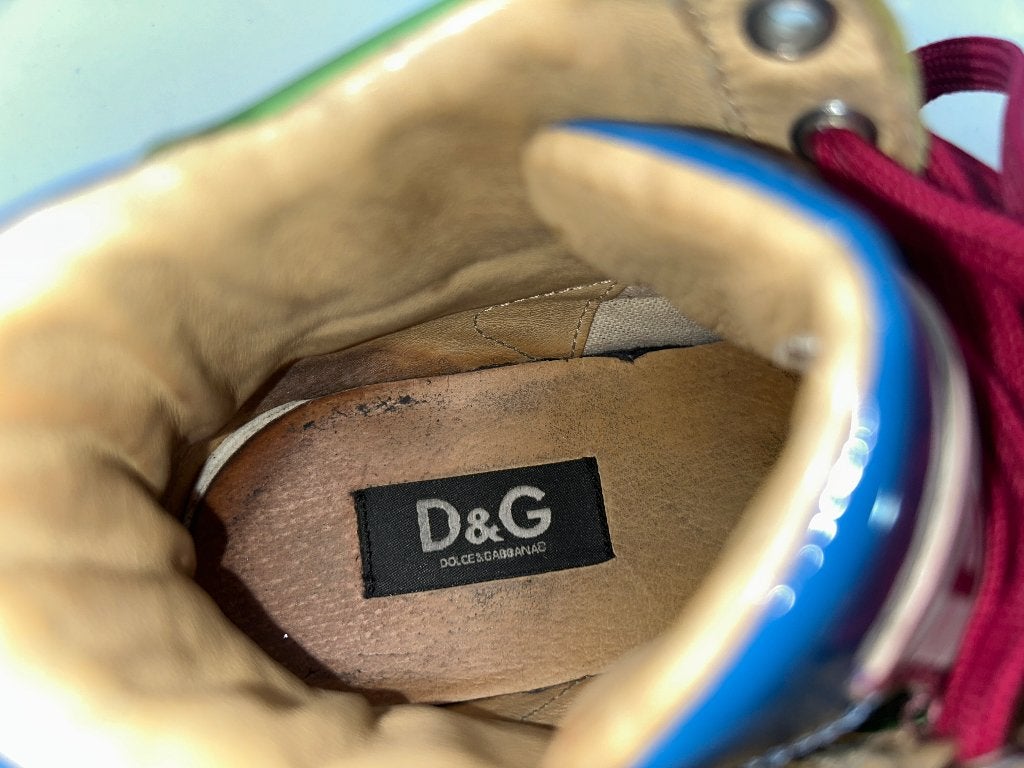 Dolce Gabana, maat 37 vrolijk gekleurde vintage sneakers., Verzenden, Sneakers of Gympen, Dolce Gabana, Gedragen