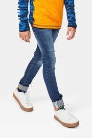 Mooie blauwe WE Blue Ridge ultraskinny fit jog jeans mt 158., Broek, Verzenden, Zo goed als nieuw, Blue Ridge