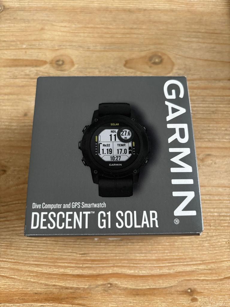 Garmin Descent G1 Solar + Extra toebehoren, Watersport en Boten, Ophalen of Verzenden, Zo goed als nieuw, Duikcomputer