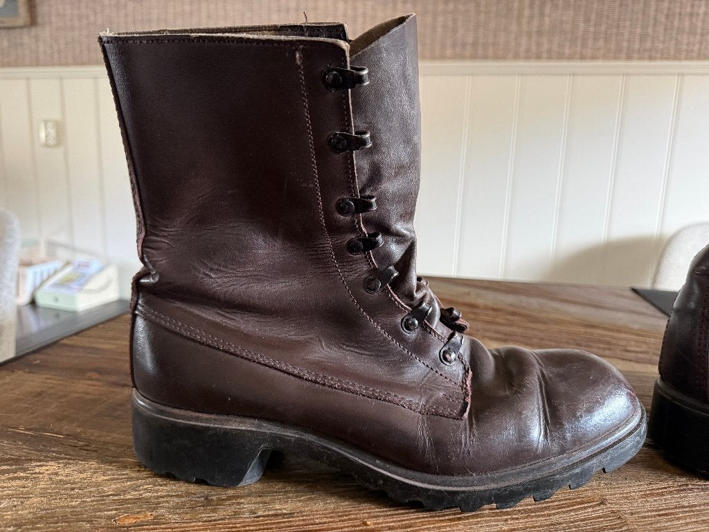 Bruine legerkistjes landmacht, Ophalen of Verzenden, Landmacht, Nederland, Kleding of Schoenen