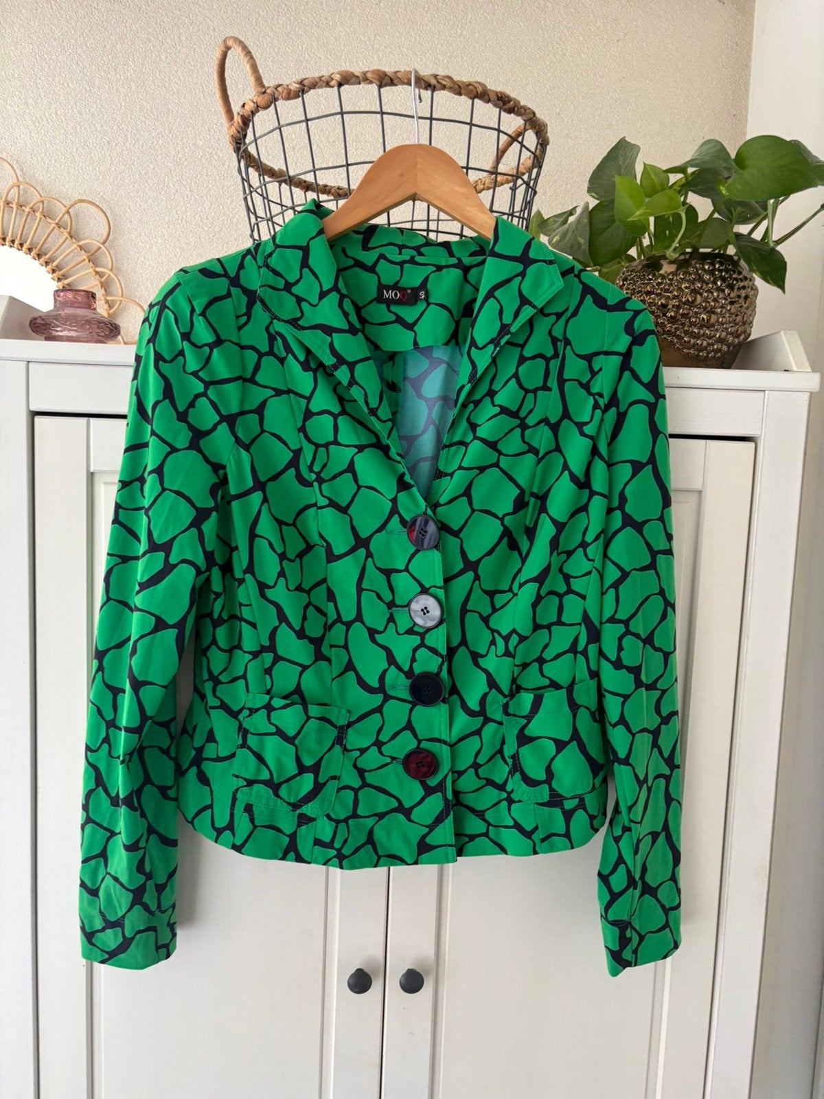 MOQ travelstof jasje maat 40, Kleding | Dames, Ophalen of Verzenden, Zo goed als nieuw, Maat 38/40 (M), Groen