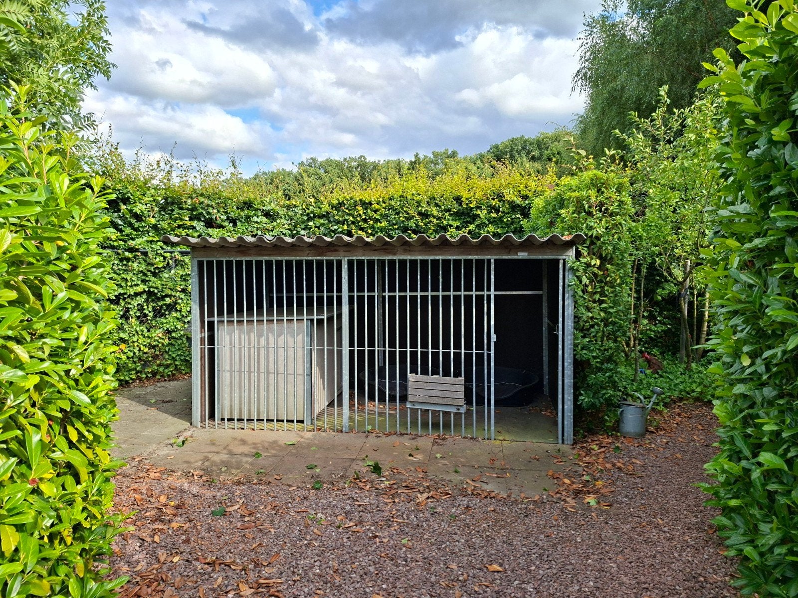 Hondenverblijf betonflex 360x180 nachthok, galv hekwerk, Dieren en Toebehoren, Hondenhokken, Ophalen, 110 cm of meer, 100 cm of meer