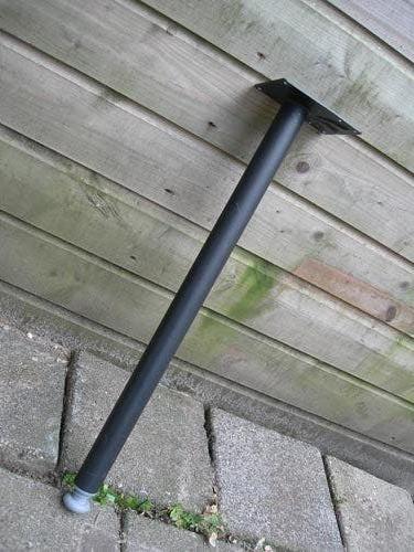 IKEA verstelbare tafelpoot, 2 stuks, zwart., Tafelpoot, Minder dan 50 cm, Gebruikt, 50 tot 100 cm