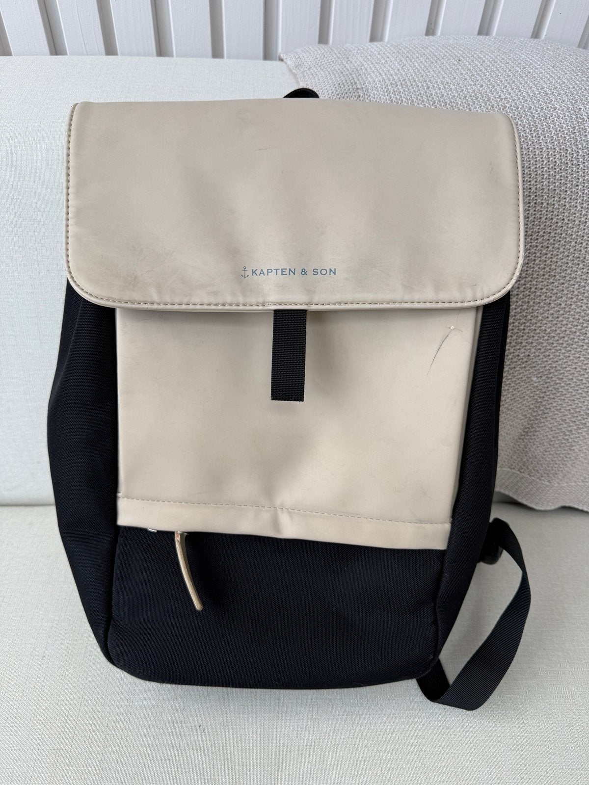 Rugzak Kapten & Son Fyn Cream Black!, Ophalen of Verzenden, Gebruikt, Overige merken