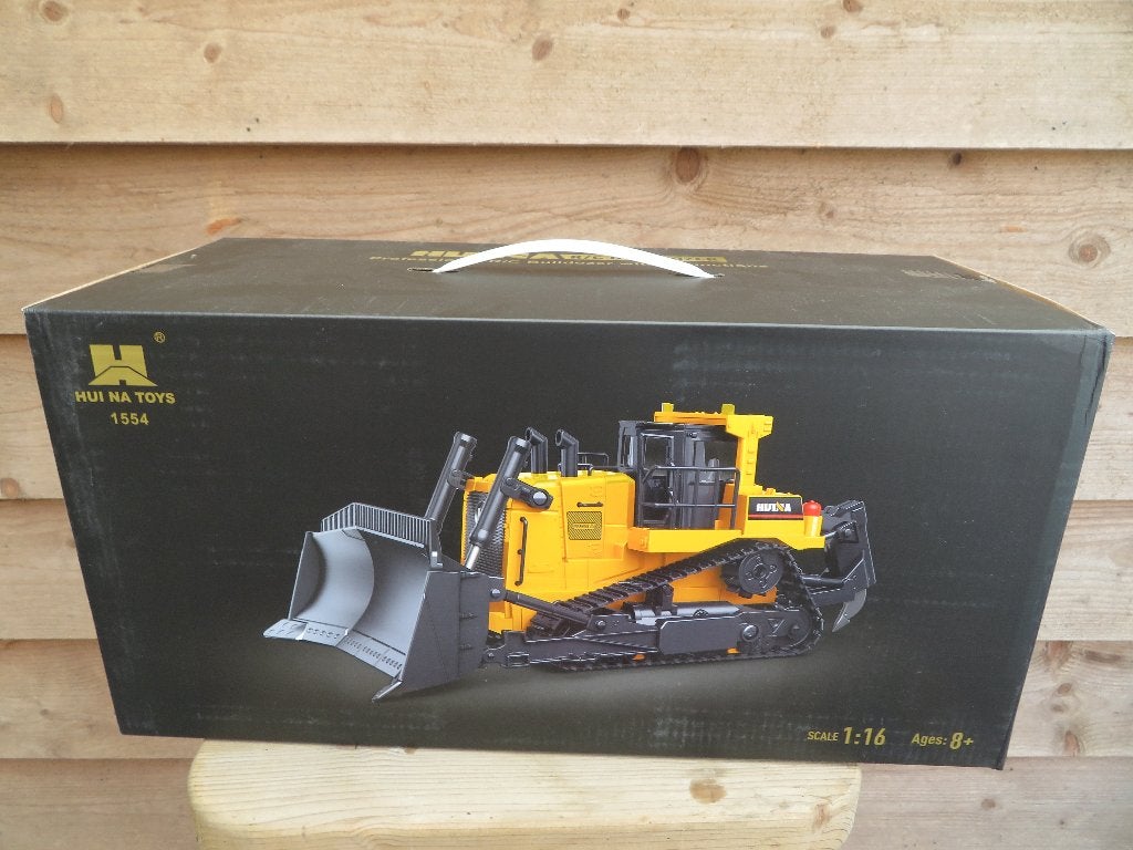 Radio grafische Rups Bulldozer Nieuw in doos 1:16 R/C, Ophalen of Verzenden, Nieuw, Overige schalen, Auto offroad