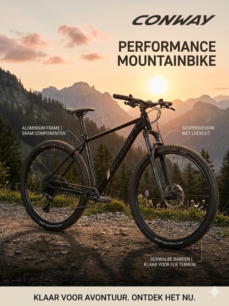Conway MS 929 Mountainbike - RockShox & SRAM - 28 inch, Fietsen en Brommers, Overige merken, Hardtail, Heren, Ophalen of Verzenden