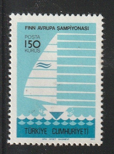 Verenigd Europa 1977 - Turkije - E.K Zeilen Finnjollen, Ophalen, Postfris, Sport