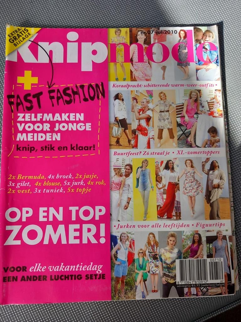 Knipmode juli 2010 - Zomerse patronen voor jong en oud, Ophalen of Verzenden