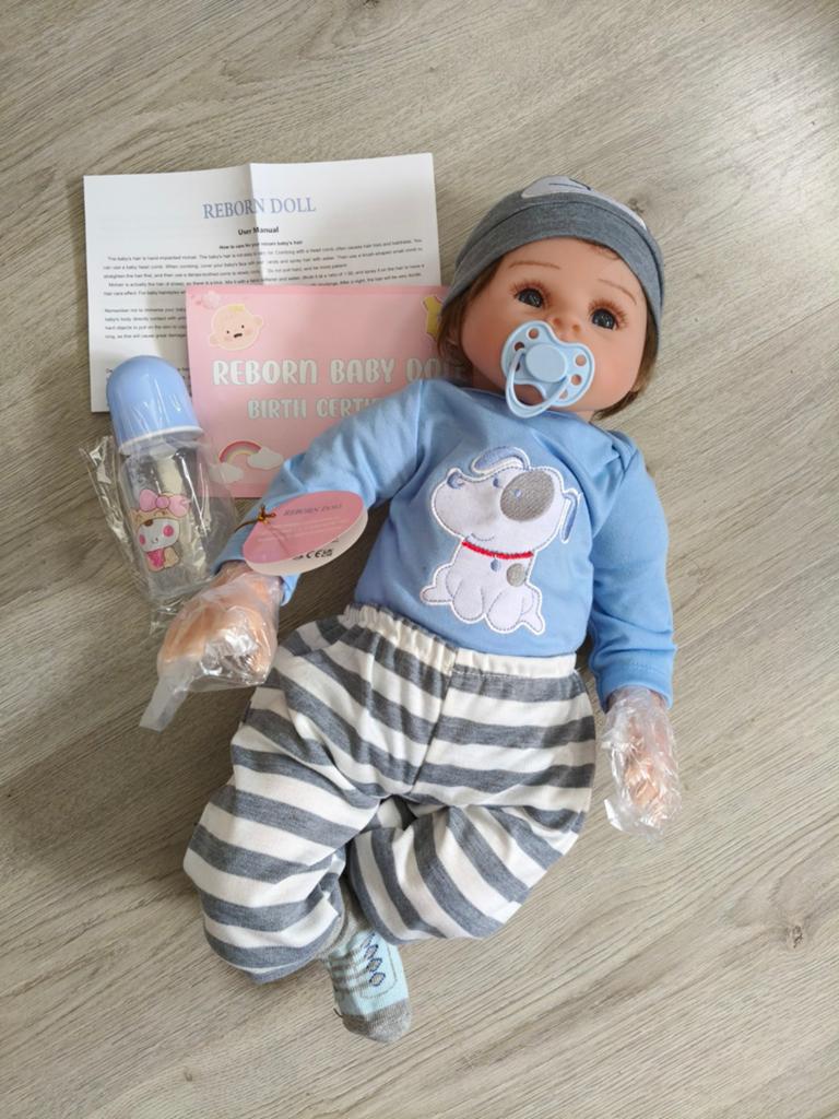 Mooie Reborn Babypop met Accessoires - Zo Goed als Nieuw, Ophalen of Verzenden, Zo goed als nieuw, Babypop