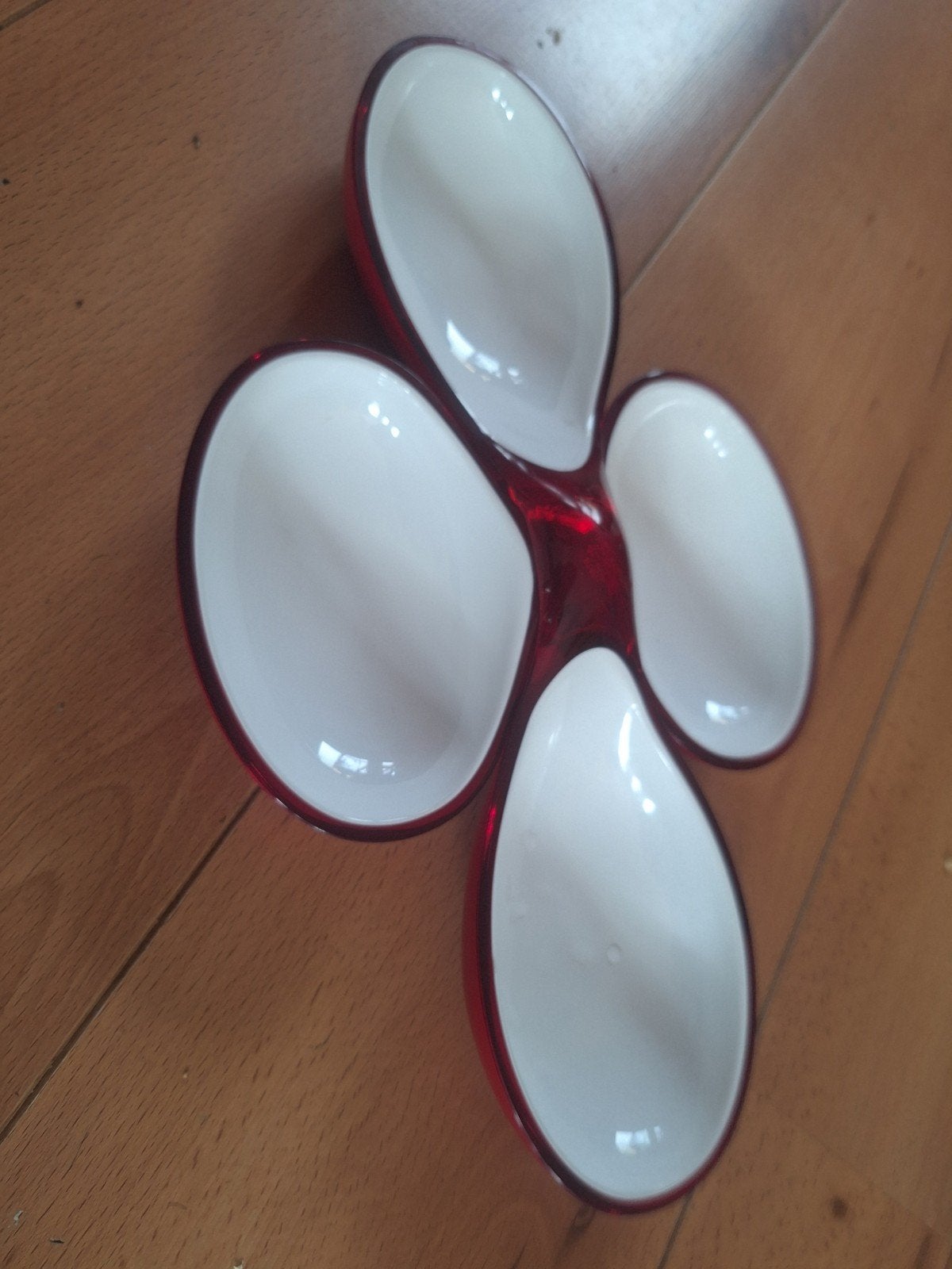 Vintage Guzzini schalen set - rood design, Verzamelen, Ophalen of Verzenden, Huis en Inrichting