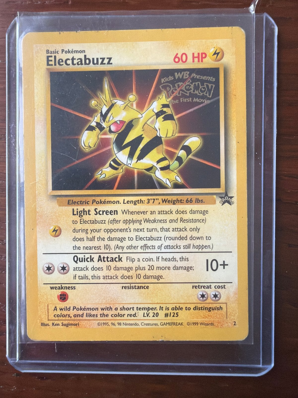 Pokémon Electabuzz #125 The First Movie Promo Kaart, Ophalen of Verzenden, Gebruikt, Losse kaart
