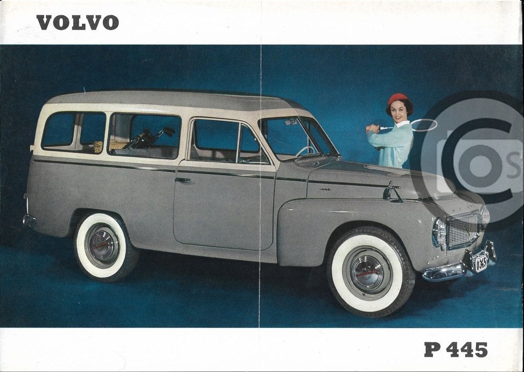 oldtimer Volvo PV445 Duett nederlandse leaflet - folder, Volvo, Zo goed als nieuw, Volvo, Ophalen of Verzenden